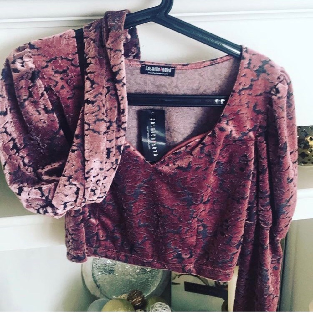 Velvet crop top